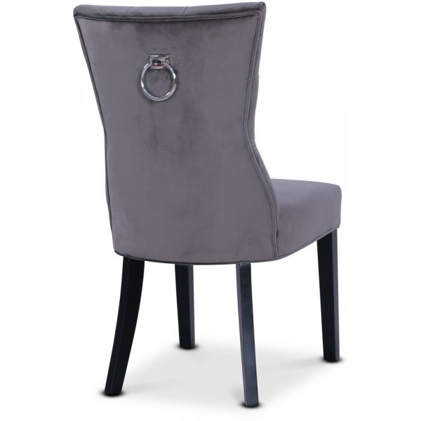 Tuva Kate grå sammet - Hög rygg (rygg-handtag) Tuva Kate grå sammet - Hög rygg (rygg-handtag)