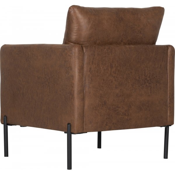 Kingsley fåtölj - Brunt ecoläder + Fläckborttagare för möbler Kingsley fåtölj - Brunt ecoläder + Fläckborttagare för möbler