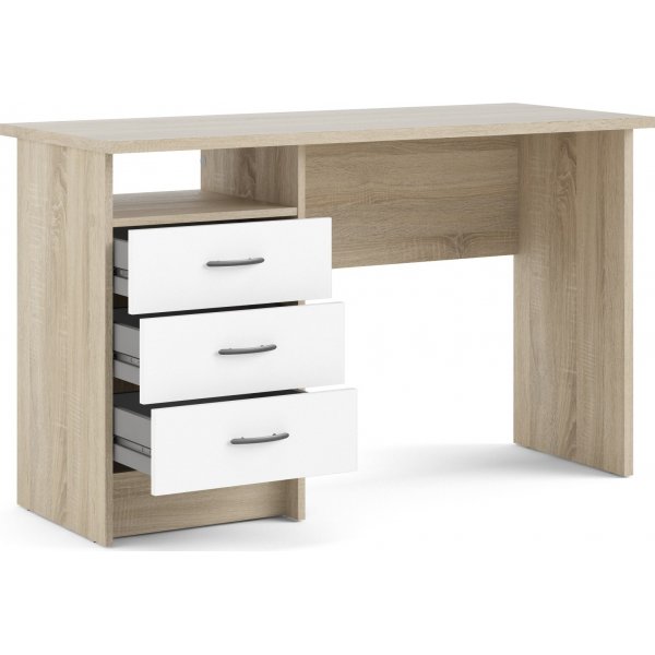Function Plus skrivbord 120,1 x 48,1 x 72,6 cm - Ek/vit Function Plus skrivbord 120,1 x 48,1 x 72,6 cm - Ek/vit