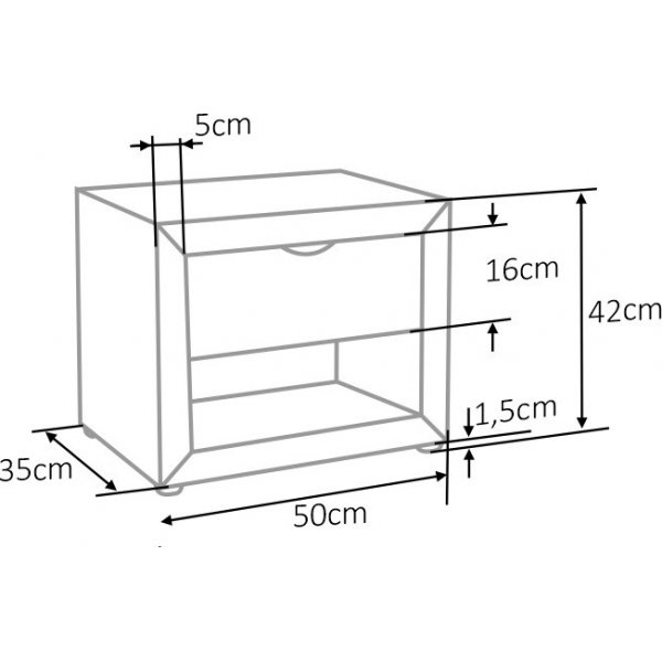 Eton 1 sängbord - Rosa sammet Eton 1 sängbord - Rosa sammet