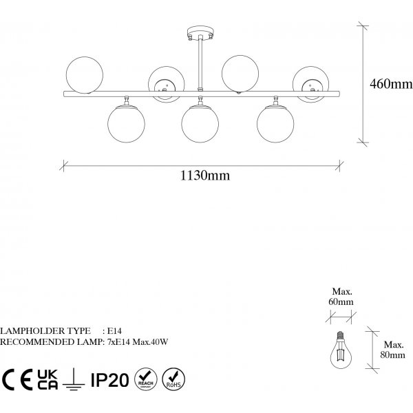 Plafonnier à facettes 10541 - Vintage Plafonnier à facettes 10541 - Vintage