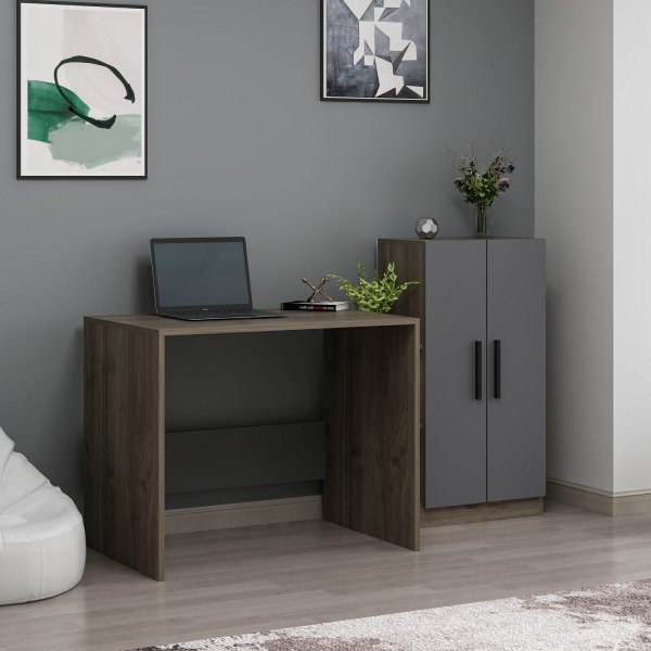 Still skrivbord 160x60 cm - Valnöt/antracit Still skrivbord 160x60 cm - Valnöt/antracit