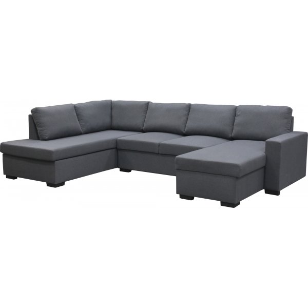 Canap canap en U 309 cm tissu gris fonc - Solna + Nettoyage textile pour meubles