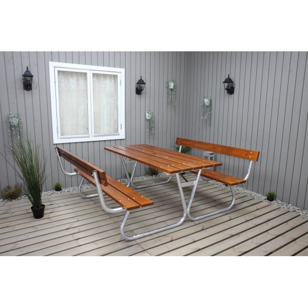 Stabiele bankenset met rugleuning - Cappuccino Stabiele bankenset met rugleuning - Cappuccino