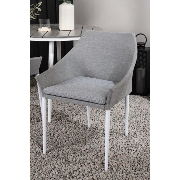 Break utematgrupp med 2 st Spoga stolar - Grå/Vit Break utematgrupp med 2 st Spoga stolar - Grå/Vit