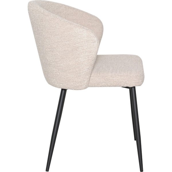 Chaise de salle à manger Iben - Bouclé beige Chaise de salle à manger Iben - Bouclé beige