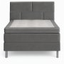 Sng 90x200 cm - Gr sammet - Hilton Deluxe
