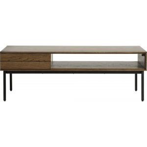 Table basse Inez en chne huil marron avec coffre de rangement - 120x62 cm