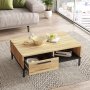 Luvio soffbord 18, 90x60 cm - Ek/svart