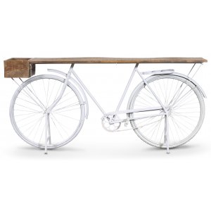 Cykel barbord 182,8x 35,5 cm - Vit/mango - Barbord, Bord