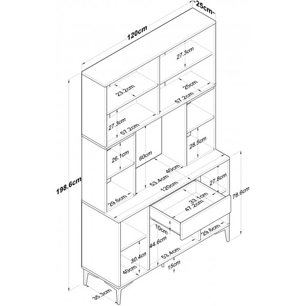 Armoire Jericho 129 - Blanc Armoire Jericho 129 - Blanc