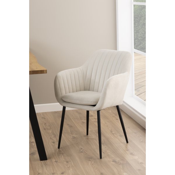 Emilia fauteuil - Beige/zwart