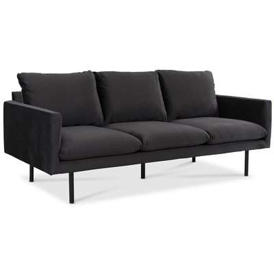 Carolina 3-sits soffa - Antracit sammet