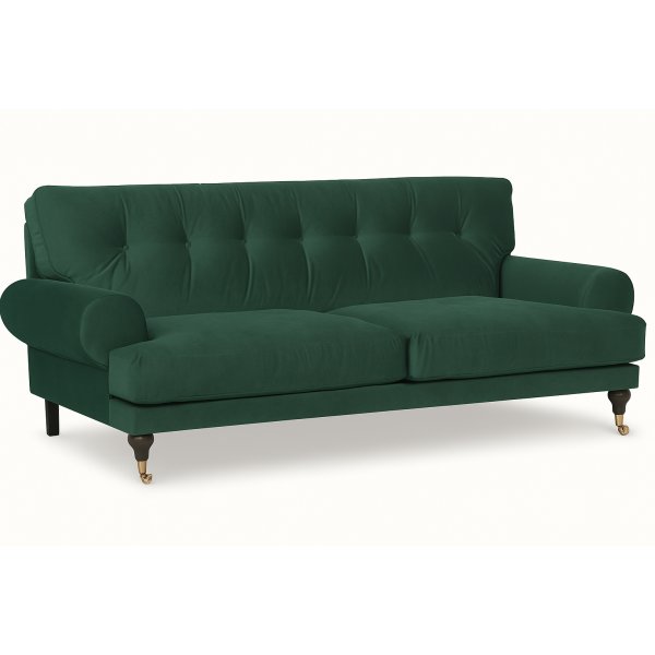 Soffa Andrew 225 cm - Buteljgrn sammet