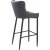 Tabouret de bar Carrie en PU gris SH 77 cm