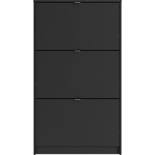 Meuble  chaussures  3 compartiments - Noir