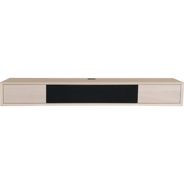Banc média Vision 172 cm - Placage chêne pigmenté blanc Banc média Vision 172 cm - Placage chêne pigmenté blanc
