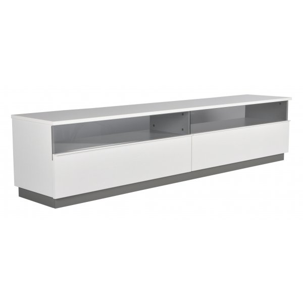Decibel TV-bnk 200 med sockel - Vit Hgblank