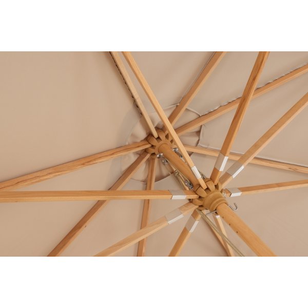 Naxos parasoll 300 x 300 cm - Brun/Natur Naxos parasoll 300 x 300 cm - Brun/Natur