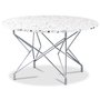 Terrazzo runt soffbord 80 cm - Cosmos Terrazzo & underrede Star i krom