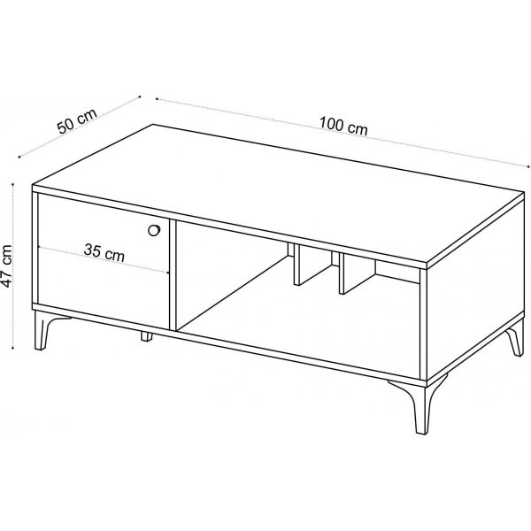 Rigo soffbord i ek 100 x 50 cm