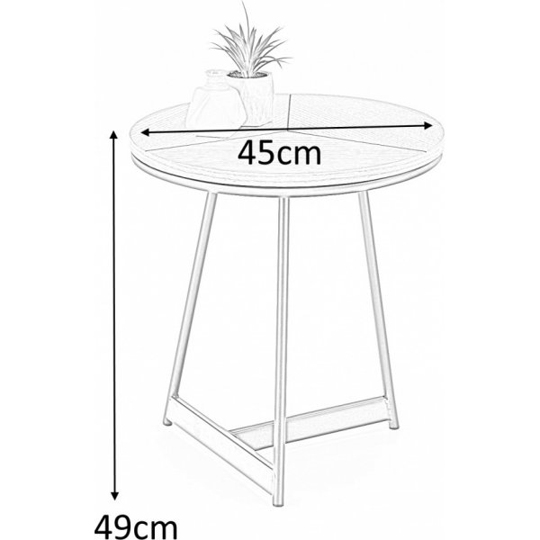 Table basse Polos Ø45 cm - Chêne/noir Table basse Polos Ø45 cm - Chêne/noir