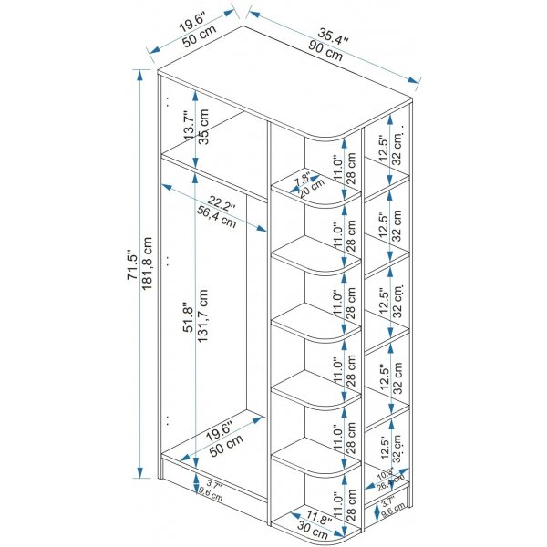 Luses garderob - Furu/beige