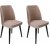 Jaffa eetkamerstoelen set, 2 stuks - Beige/zwart