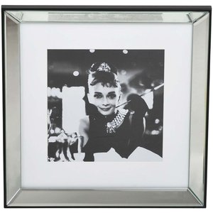 Tavla med spegelram - Audrey Hepburn - 52x52 cm - Övriga tavlor, Tavlor, Väggdekor