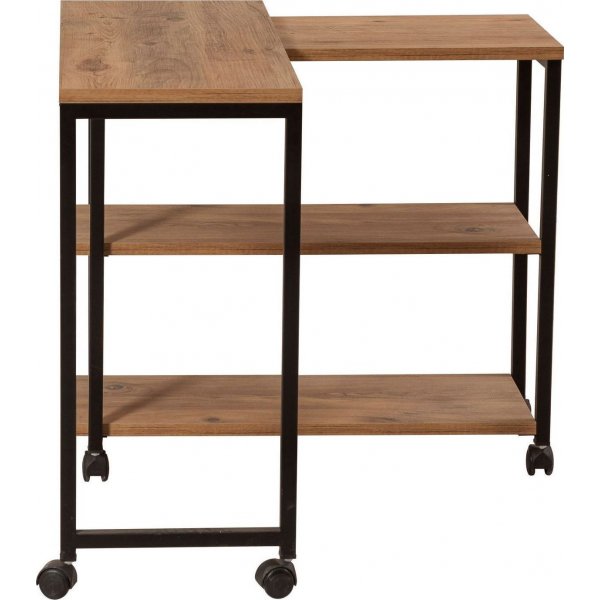 Melin sidobord 70 x 76 cm - Furu/svart