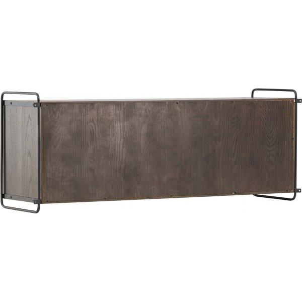 Paris wandkast 48 x 122 cm - Zwart/Mocca