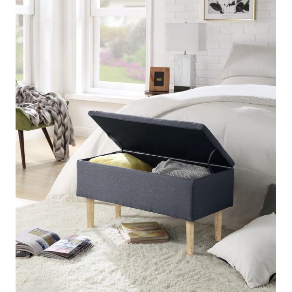 Mia grå bänk med förvaring Mia grå bänk med förvaring