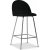 Art Velvet barstol - Svart sammet / Krom