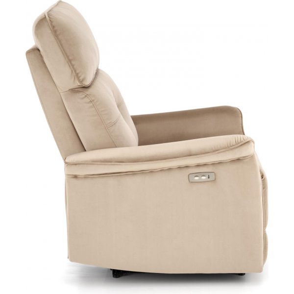 Semir elektrisk reclinerfåtölj med USB - beige sammet Semir elektrisk reclinerfåtölj med USB - beige sammet