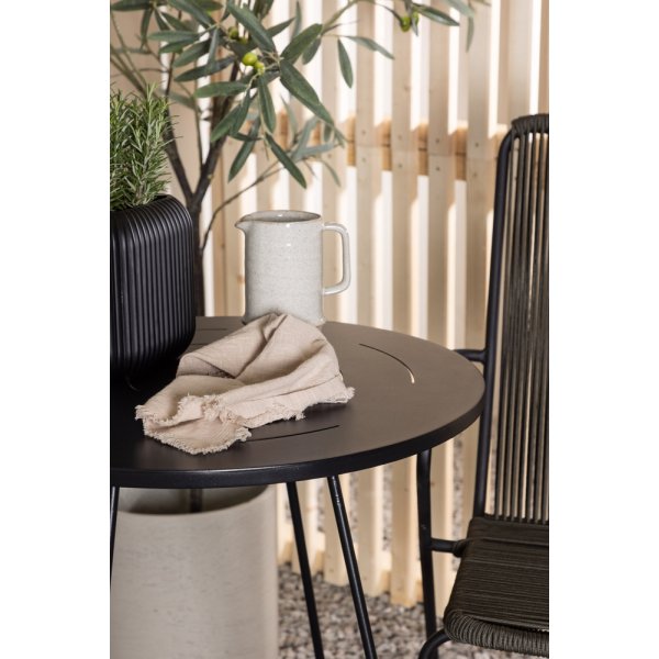 Bacong utematgrupp med 2 st Bois stolar - Svart