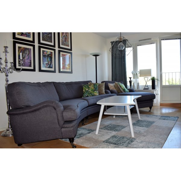 Louise ovalt soffbord (Bgformat) 130 x 70 cm - Vit