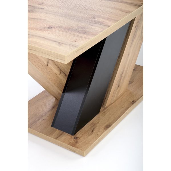 Table à manger Brandon 160-200 x 90 cm - Chêne Wotan/noir Table à manger Brandon 160-200 x 90 cm - Chêne Wotan/noir