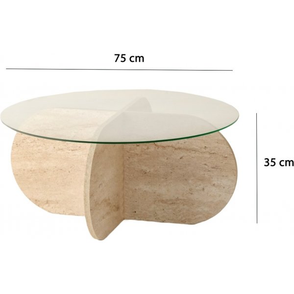 Table basse Bubble Ø75 cm - Travertin Table basse Bubble Ø75 cm - Travertin