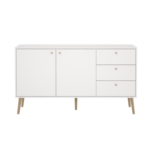 Sideboard Bodo | 2 drrar & 3 ldor | Vit