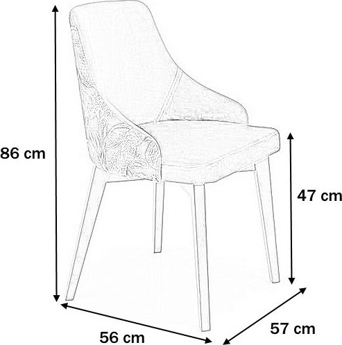 Chaise de salle à manger Endo - Bleu foncé Chaise de salle à manger Endo - Bleu foncé