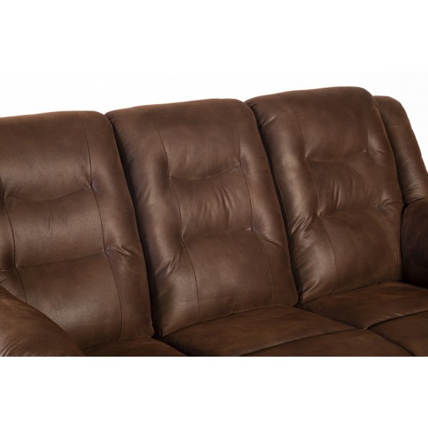 Vera 3-zitsbank in bruine microvezel Vera 3-zitsbank in bruine microvezel