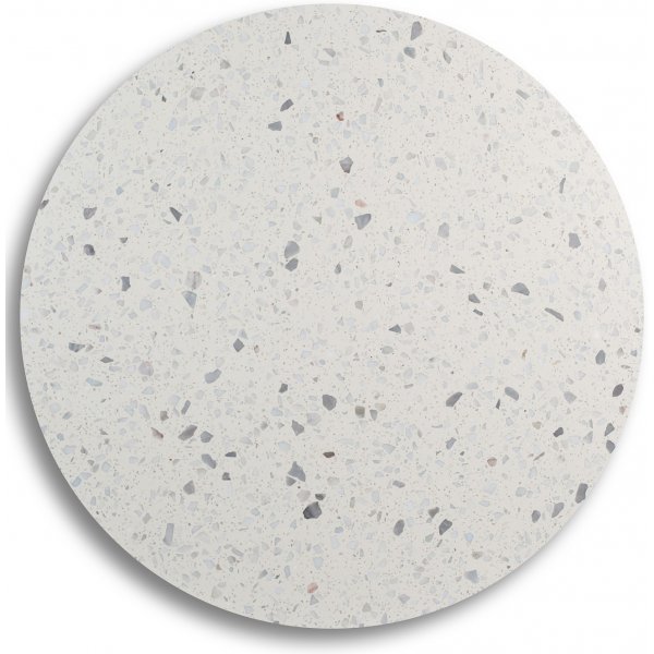 SOHO matbord Ø105 cm - Matt svart kryssfot / Terrazzo Bianco SOHO matbord Ø105 cm - Matt svart kryssfot / Terrazzo Bianco
