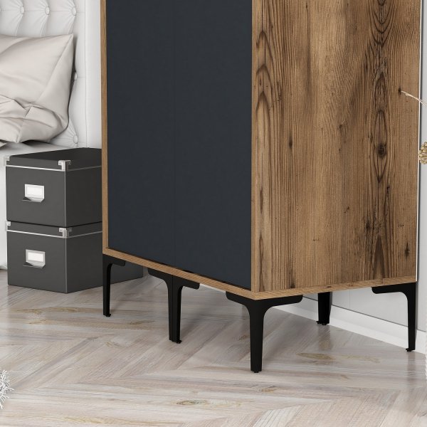 Armoire Kumsal 6 Noyer/anthracite