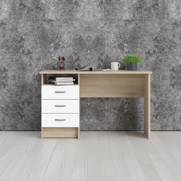 Function Plus skrivbord 120,1 x 48,1 x 72,6 cm - Ek/vit Function Plus skrivbord 120,1 x 48,1 x 72,6 cm - Ek/vit