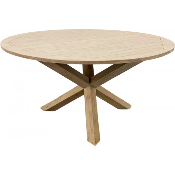 Salt runt matbord i gr teak - 150 cm diameter
