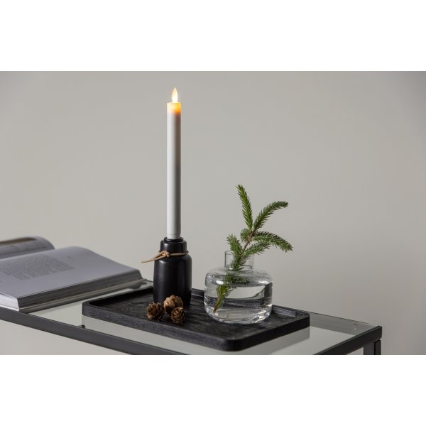 Ulricehamn LED-ljusstake 28 x 6 cm - Svart/Vit Ulricehamn LED-ljusstake 28 x 6 cm - Svart/Vit