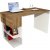 Alphonzo skrivbord 121,8x60 cm - Vit/valnöt