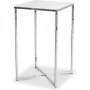 Palasso Lampbord 40 x 40 cm - Krom / Ljus marmorering