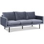 Carolina 3-sits soffa sammet ljusbl