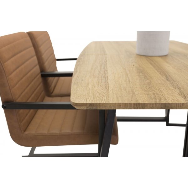 Fortina karmstol - Svart/brun PU Fortina karmstol - Svart/brun PU